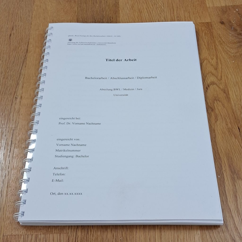 Abbildung Abschlussarbeit Drahtkammbindung